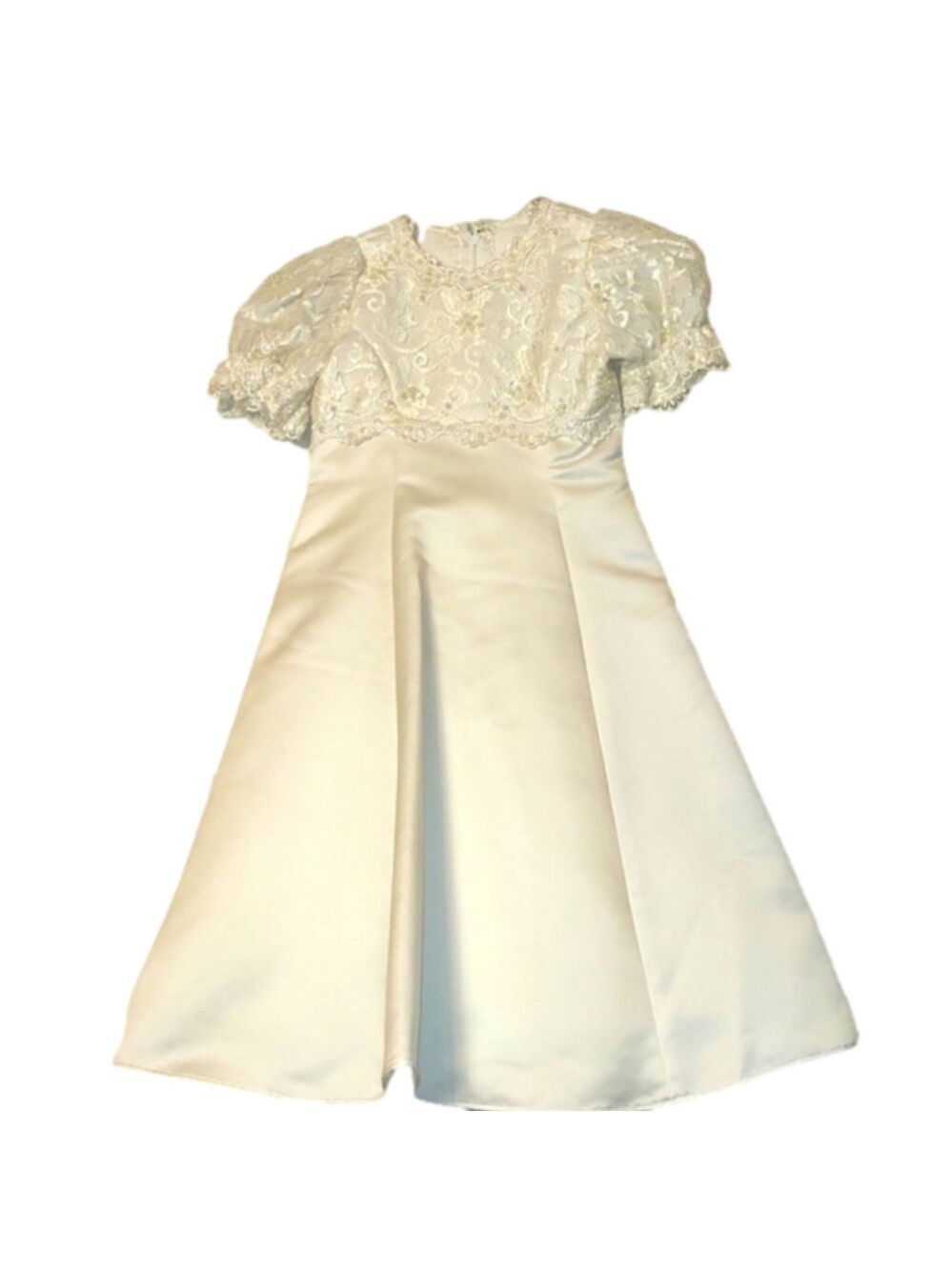 White 𝅺First Communion/Flower Girl Dress Size: 4
